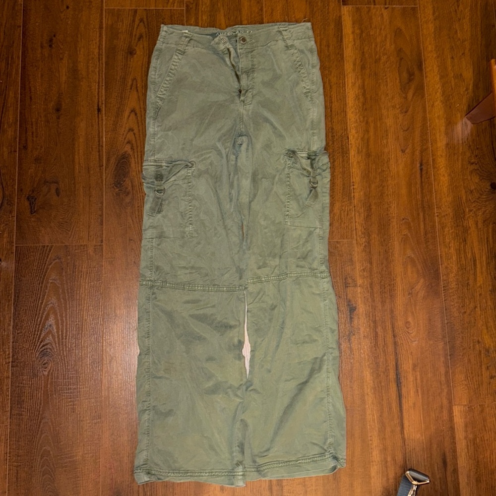 American Eagle super hi rise baggy wide leg pants